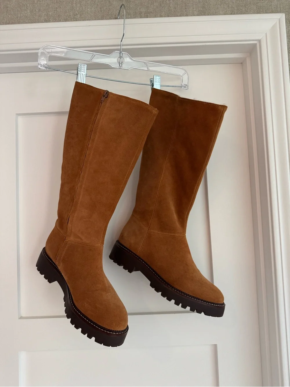 Caslon Mimmo Water Resistant Suede Faux Fur Lined Boots Brown, Size 9